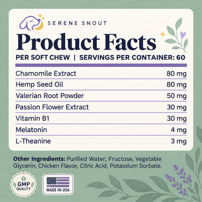 Dreamy Rest product facts panel